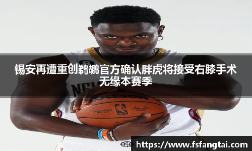 锡安再遭重创鹈鹕官方确认胖虎将接受右膝手术无缘本赛季